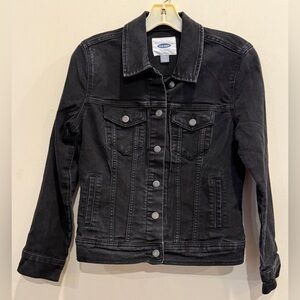 Old Navy Black Denim Jacket ON Petite